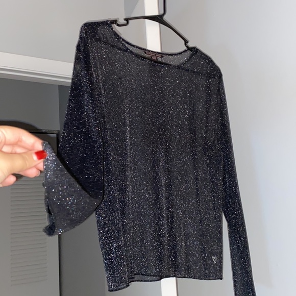 Victoria’s Secret Long Sleeve Sheer Glitter Top - Picture 4 of 4